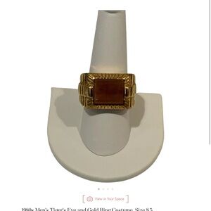 Gold Ring with Brown Stone